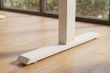 Bürotisch WHITE DESK 140cm höhenverstellbar anthrazit mit weißem Gestell