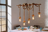 Pendant lamp SEVEN SEAS II 90cm for 5 bulbs