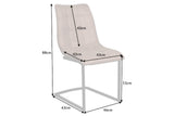 Cantilever chair MIAMI microfibre taupe