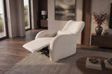 Cinema armchair PRIORITY 360° rotatable electrically adjustable w/ USB port textured fabric beige
