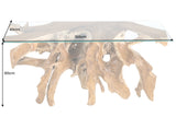 Console ROOT 150cm teak wood rack w/o glass plate