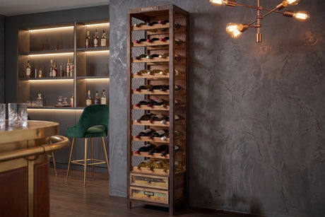 Wine shelf BODEGA 190cm pine wood natural