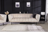 Sofa NOBLESSE 225cm 3-Sitzer Struktursamt champagner