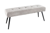 Bench BOUTIQUE 100cm bouclé champagne greige