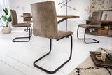 Cantilever chair MODENA microfibre vintage taupe