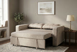 Sofa bed SMART 140cm 2-seater velvet champagne beige