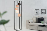 Floor lamp LEVELS 180cm 5 linen shades black grey