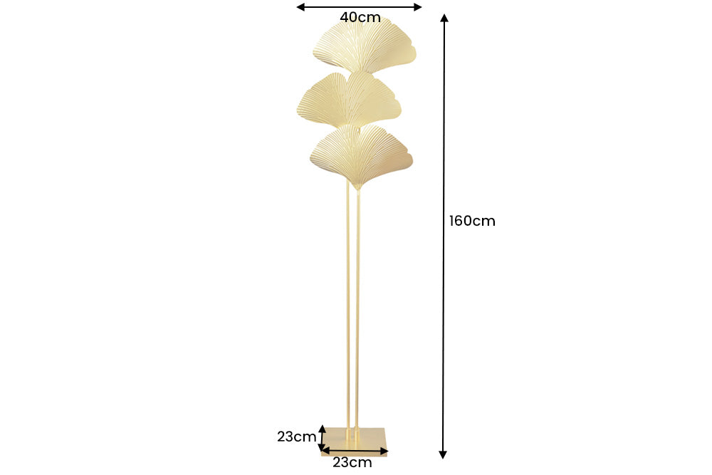 Stehleuchte GINKGO 160cm gold