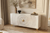 Sideboard GOLDEN SUNSET 140cm 3D Mangoholz weiß