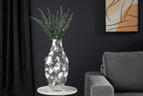 Vase ORGANIC ORIENT 45cm mit Hammerschlageffekt silber