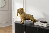 Tischleuchte BULLDOG 35 cm goldene Hundeskulptur