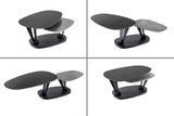 Coffee table MOVEMENT 95-160cm ceramic black and grey