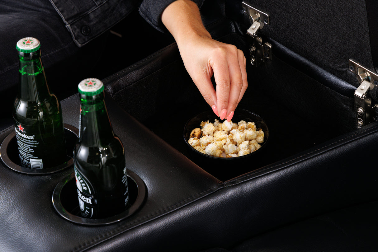 Fauteuil de cinéma HOLLYWOD 3 places en similicuir noir