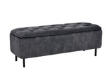 Sitztruhe EN VOGUE 120cm mit Stauraum Samt grau