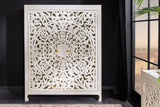 Highboard MARRAKECH 140cm weiß Mangoholz