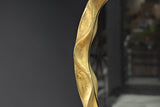 Wandspiegel PORTRAIT 55cm gewellter Rahmen gold Metall handgefertigt