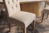 Chair CASA w/ neck roll textured fabric beige