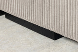 Corner sofa BABYLON 270cm XXL w/ ottoman cord beige
