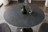 Bistro table LYON 80cm round ceramic grey