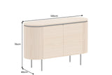 Sideboard ATELIER 120cm in natürlicher Eichenholzoptik mit schwarzen Beinen