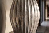 Decor Vase ELEGANCE 30cm with hammer stroke effect silver