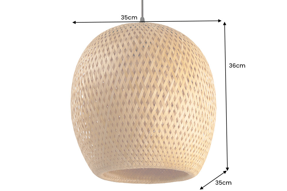 Suspension ORGANIC LIVING 35cm en bambou naturel