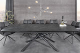 Dining table MIKADO 180-230cm extendable ceramic graphite marble top