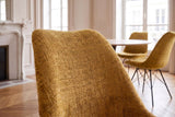 Chair SCANDINAVIA MEISTERSTÜCK  textured fabric mustard yellow