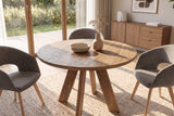 Dining table ART WOOD 100cm round mango wood brown