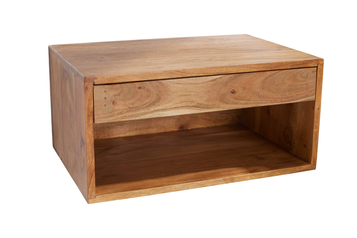 Bedside table AMAZONAS 50cm hanging acacia wood