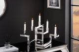 Candleholder ABSTRACT 50cm 5 flames silver