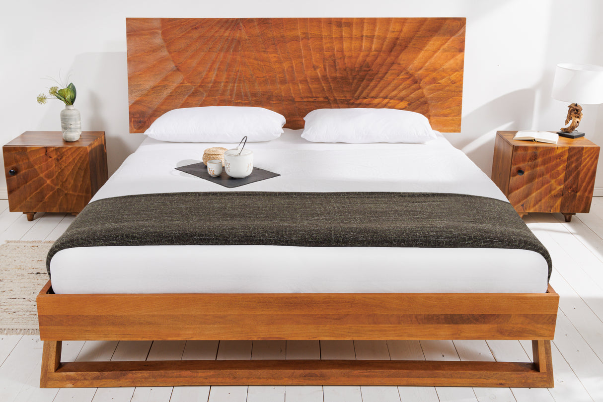 Bed SCORPION 180x200cm mango wood brown