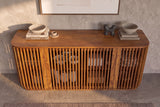 Sideboard SCULPTURA 170cm offene Lamellenfront abgerundete Kanten Mangoholz braun