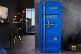 Bar cabinet Container GLOBETROTTER 180cm blue