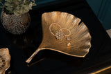 Decoration bowl GINKGO 33cm gold