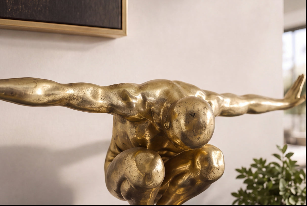 Dekofigur TURMSPRINGER 50cm gold