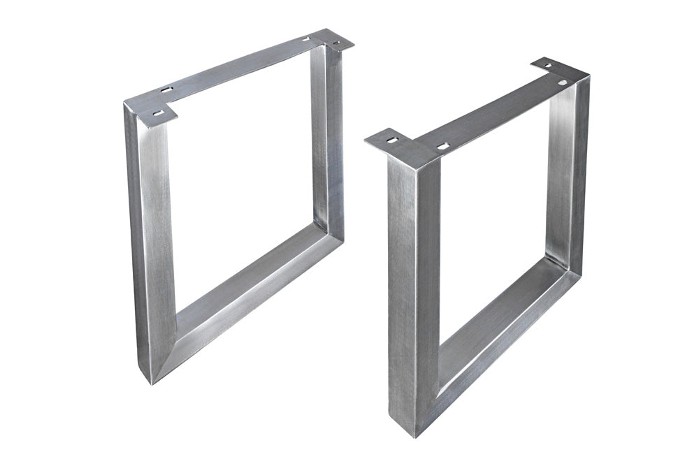 U-förmige Beine 70cm, 2er-Set für Esstische, gebürstete Edelstahlbeine ohne Tischplatte.