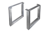 U-förmige Beine 70cm, 2er-Set für Esstische, gebürstete Edelstahlbeine ohne Tischplatte.