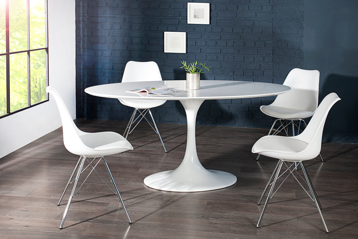 Chair SCANDINAVIA MASTERPIECE retro style white