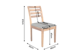 Stuhl MAKASSAR 90cm Kunstleder dunkelgrau und Palisanderholz braun