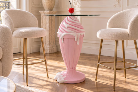 Bistro table SOFT POP 75cm pastel pink w/ magnetic removeable cherry SWEET SOCIETY in-house Design