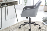 Office chair THE DUTCH COMFORT 46-55cm with armrests velvet grey