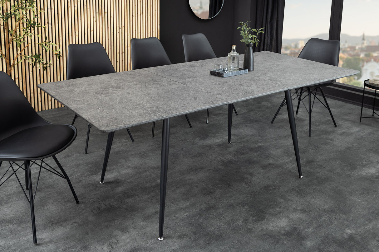Dining table APARTMENT 120-160cm extendable grey stone look