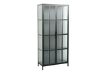 Display case DURA STEEL 180cm ribbed glass black