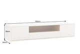 TV-Board LOFT 150cm hanging white natural