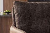 Barhocker BIG GEORGE drehbar m/ Armlehnen Samt Flachgewebe taupe