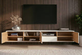 TV-Board LOFT 200cm hanging white natural