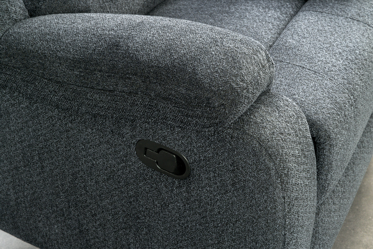 Cinema armchair HOLLYWOOD textured fabric dark grey