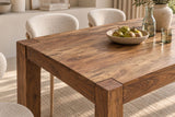 Esstisch MAKASSAR 160cm Sheesham Holz braun stone finish