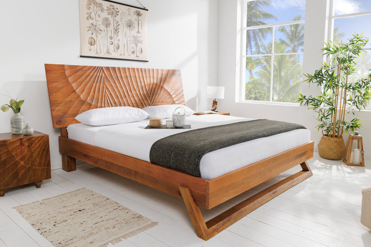 Bed SCORPION 180x200cm mango wood brown